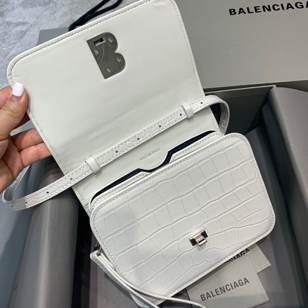 BLN-Ciaga Bolso Bandolera B In White, For Women,  Bags 7in/18LO