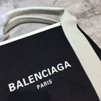 BLN-Ciaga Navy Small Cabas Tote Bag In White, For Women,  Bags 18.5in/47LO