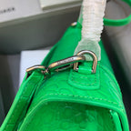 BLN-Ciaga Hourglass Small Handbag In Bright Green, For Women,  Bags 9in/23LO