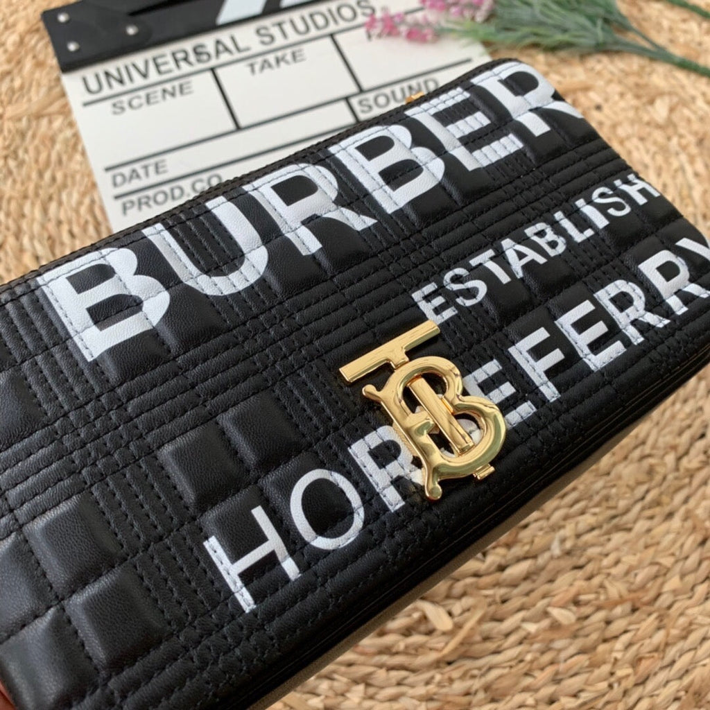 B-Berry - BB  Horseferry Print Quilted Small Lola Bag Monogram Black For Women, Bags 9in/23LO