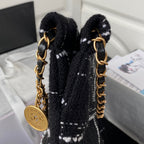 CHL -  22 Handbag Gold Hardware Black For Women Handbags, Shoulder Bags 14.2in/36LO AS3262