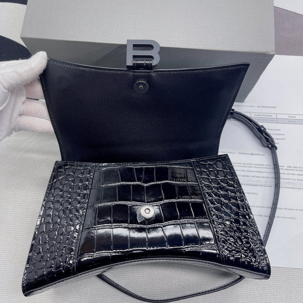 BLN-Ciaga Hourglass Small Handbag In Black, For Women,  Bags 9in/23LO