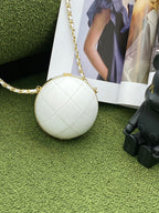 CHL -  Ball Bag White and Gold Chain Bag For Women 23.5LO/9.25in