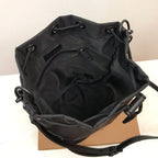B-Berry - BB  Logo Print Nylon Drawcord Pouch Black For Women, Bags 7.7in/19.5LO