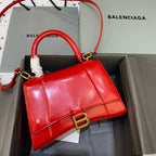 BLN-Ciaga Hourglass Small Handbag In Bright Red, For Women,  Bags 9in/23LO 5935461QJ4M6406