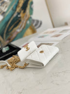 CHL - Mini Flap Bag Gold Toned Hardware White For Women 4.7in/12LO