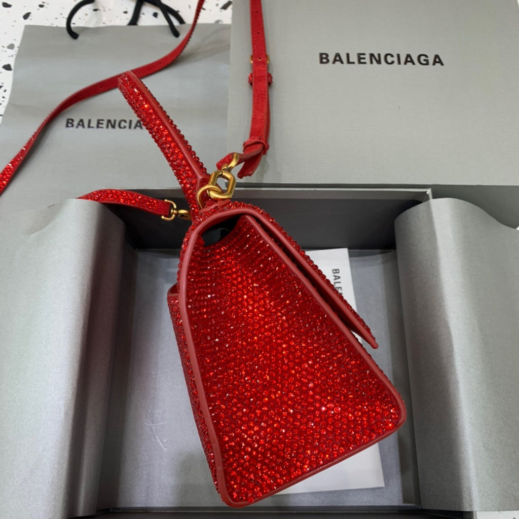 BLN-Ciaga Hourglass Small Handbag In Red, For Women,  Bags 9in/23LO