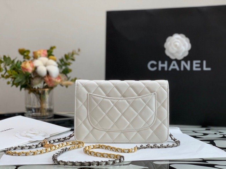 CHL - Flap Bag White For Women 7.4in/19LO