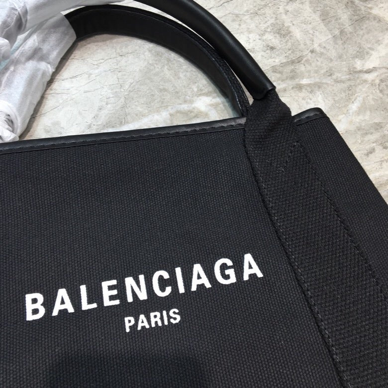 BLN-Ciaga Navy Small Cabas Tote Bag In Black, For Women,  Bags 18.5in/47LO 3399332HH3N1000