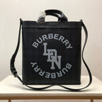 B-Berry - BB  Logo Graphic ConTLM -tible Tote London Check Canvas Large For Men, Bags 15in/38LO