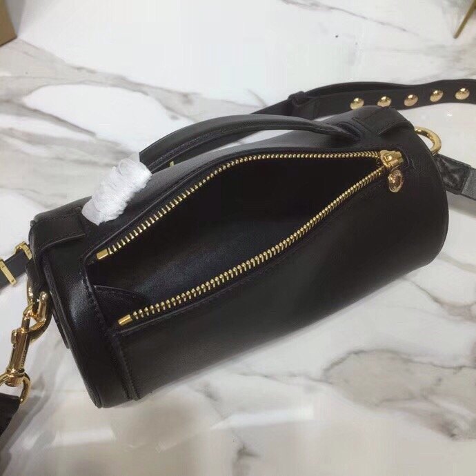 B-Berry - BB  The Kingdom Motif Barrel Bag In Black For Women, Bags 8.3in/21LO
