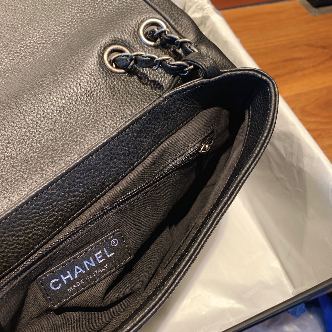 CHL - Flap Bag With Top Handle Black Bag For Women 32LO/12.5in