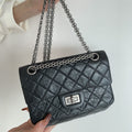 CHL - Mini 2.55 Handbag Black For Women SilLusso Official - Toned Hardware 7.8in/20LO AS0874 Y04634 94305