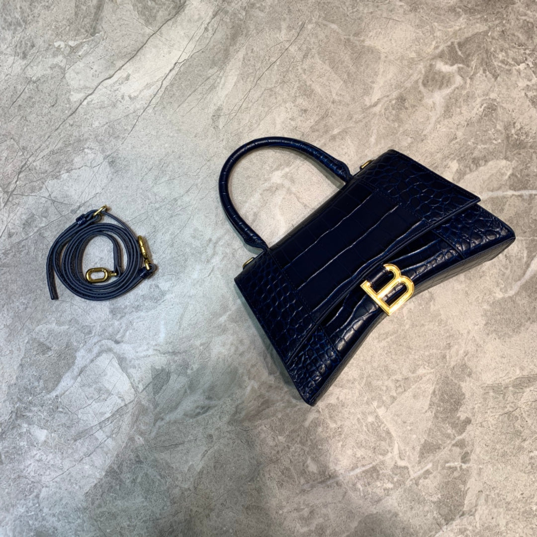 BLN-Ciaga Hourglass Small Handbag In Dark Blue, For Women,  Bags 9in/23LO 5935461LRGM4611