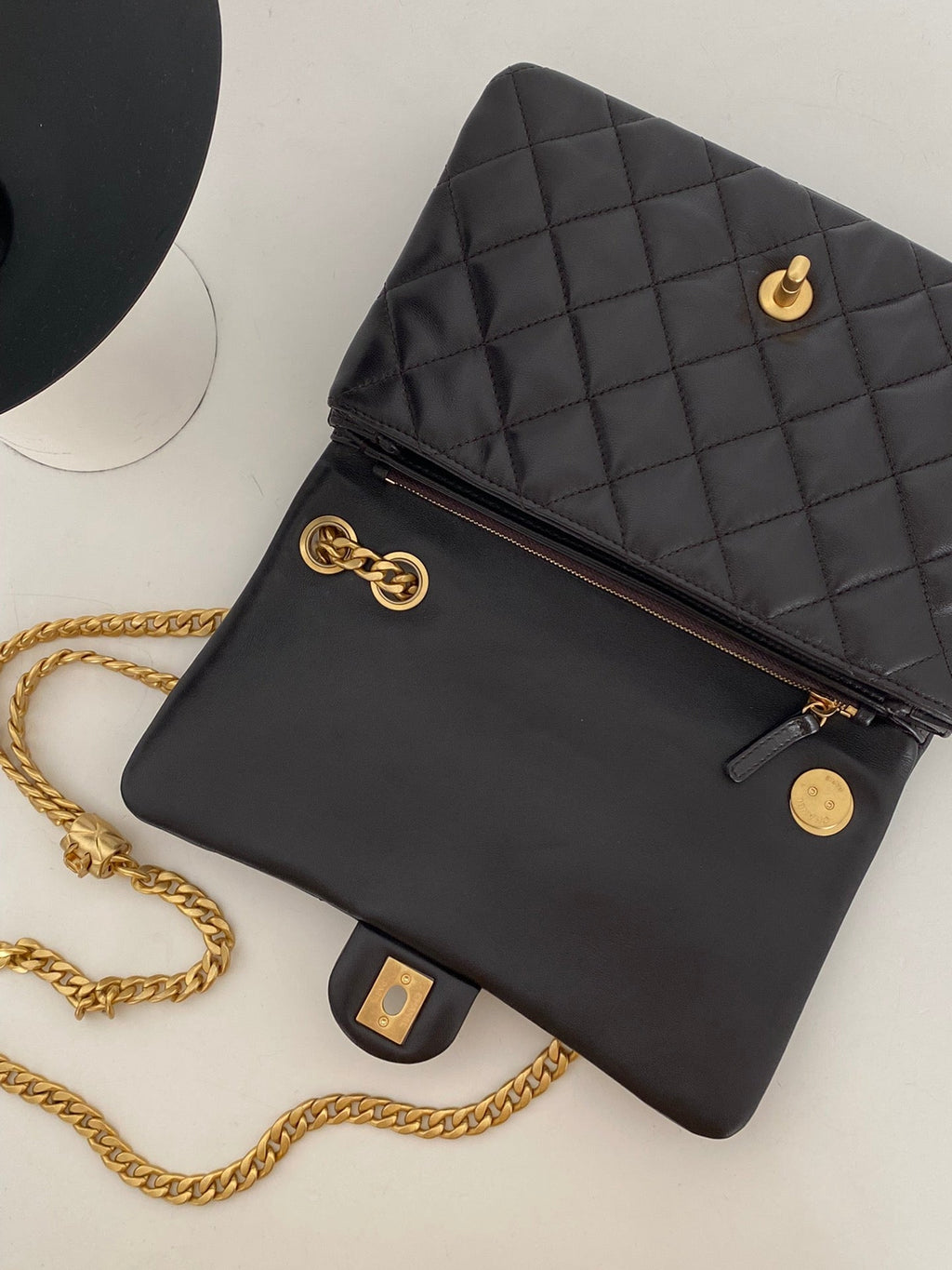 CHL - Small Flap Bag Black For Women Bags 8.7in/22LO