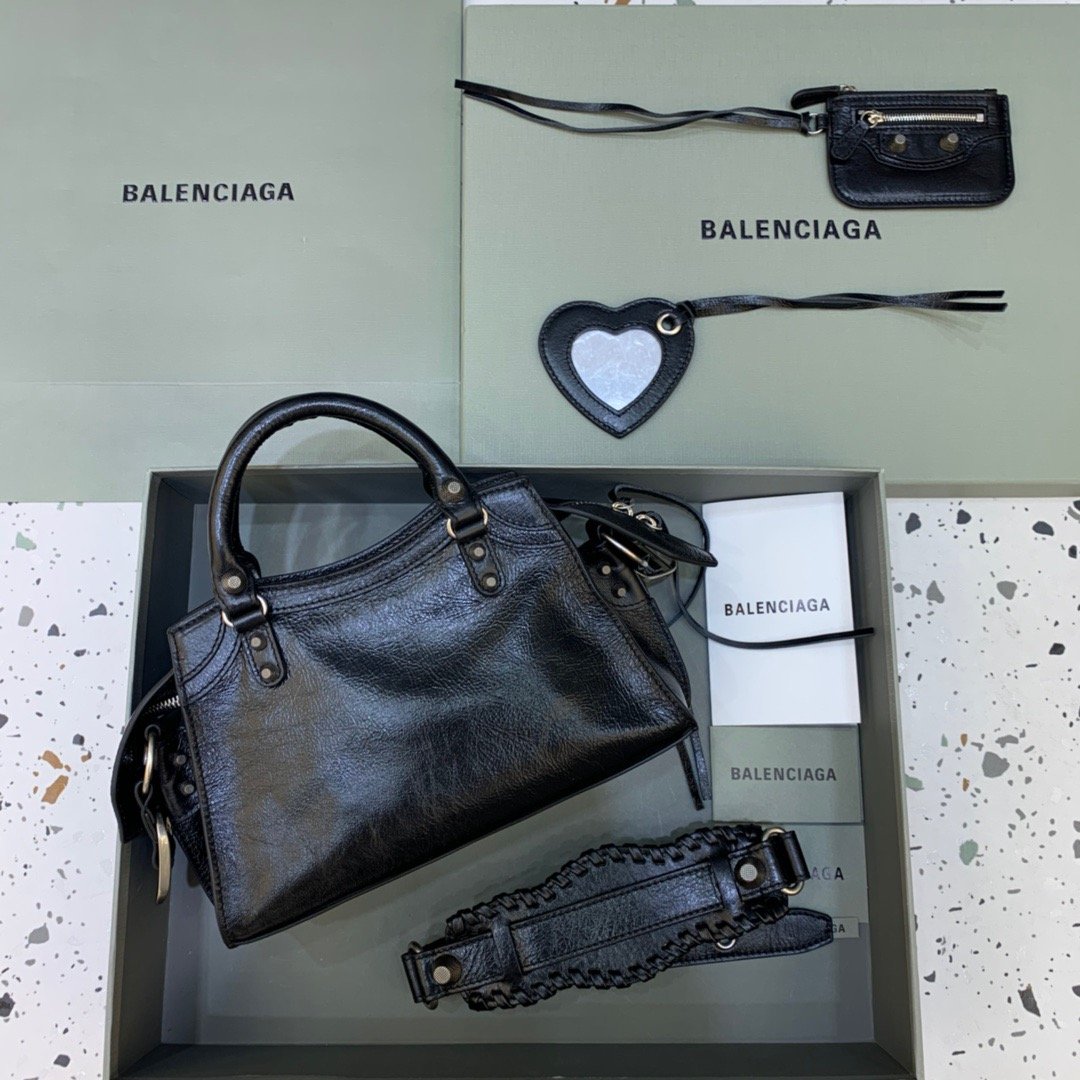 BLN-Ciaga Neo Cagole XS Handbag In Black, For Women,  Bags 10.2in/26LO 700940210B01000