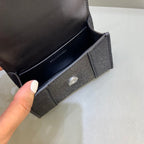 BLN-Ciaga Hourglass Mini Handbag With Chain In Black, For Women,  Bags 4.7in/12LO
