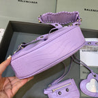 BLN-Ciaga Le Cagole XS Shoulder Bag In Light Purple, For Women,  Bags 10.2in/26LO 67130923EBY5306
