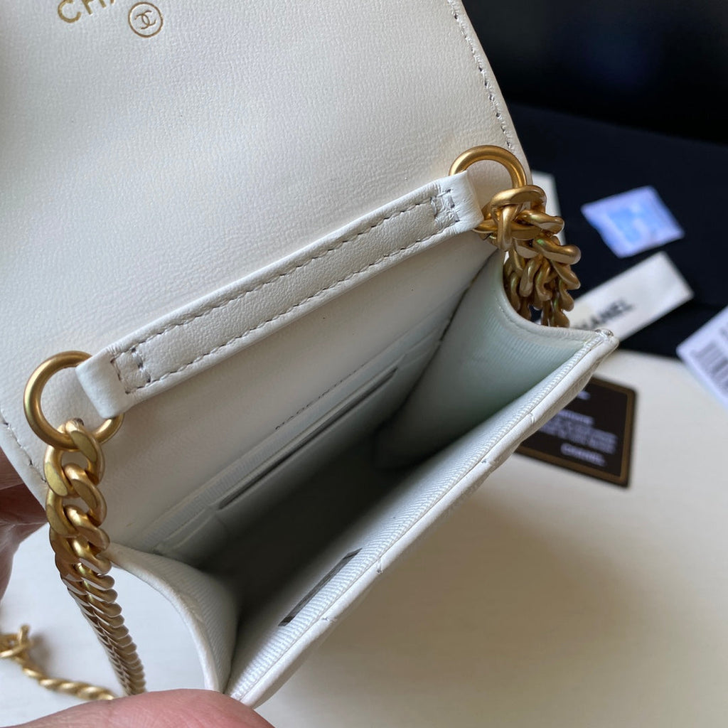 CHL - Phone Holder White Bag For Women 15LO/6in
