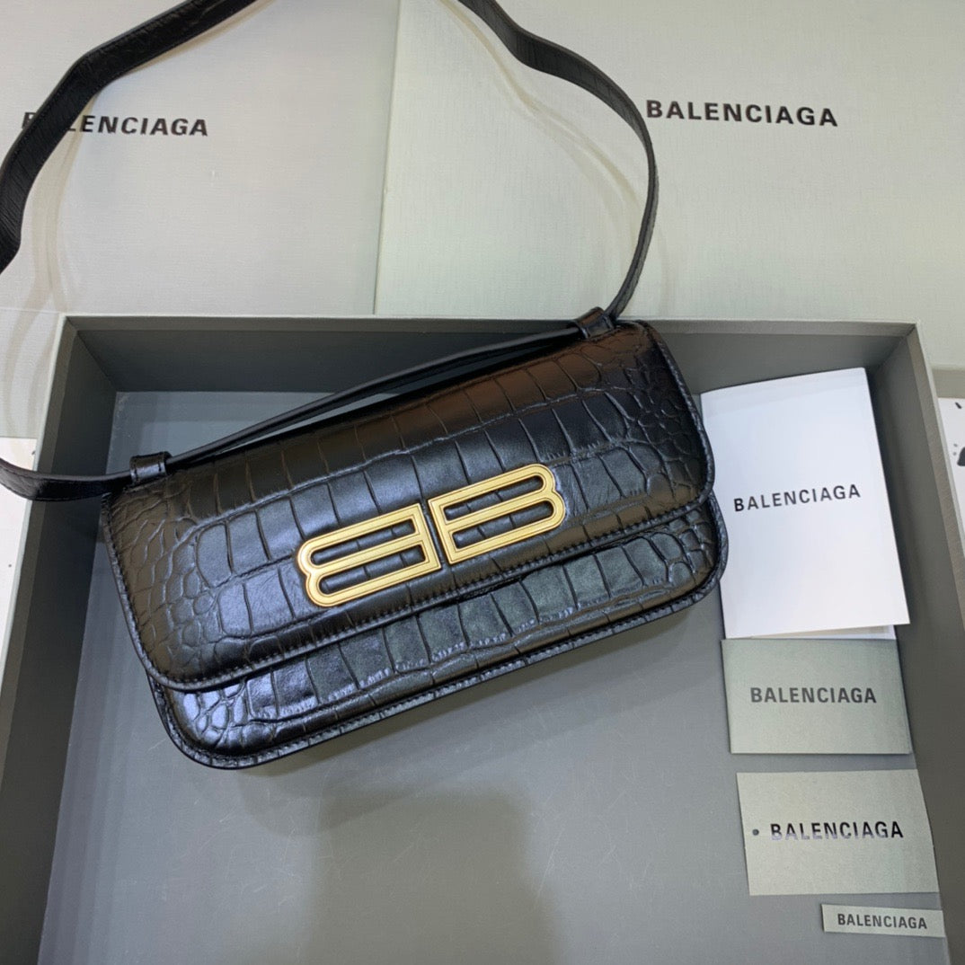BLN-Ciaga Gossip Small Shoulder Bag Black, For Women,  Bags 9.1in/23LO
