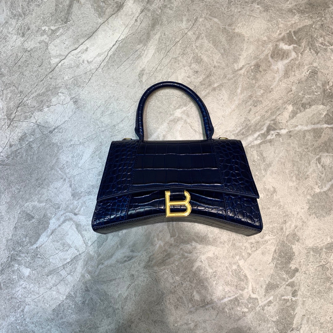 BLN-Ciaga Hourglass Small Handbag In Dark Blue, For Women,  Bags 9in/23LO 5935461LRGM4611