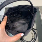 BLN-Ciaga Le Cagole Medium Bucket Bag In Black, For Women,  Bags 11.8in/30LO