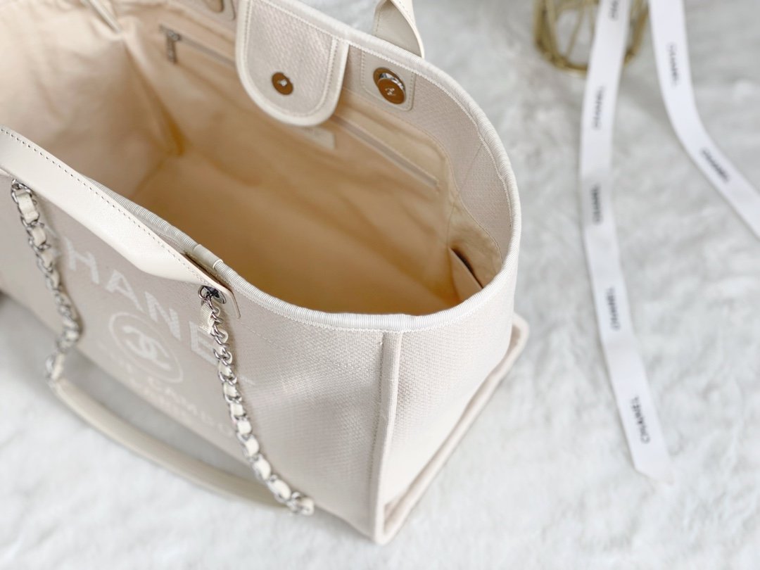 CHL - Small Shopping Bag SilLusso Official - Hardware Cream For Women Handbags, Shoulder Bags 15.2in/39LO AS3257