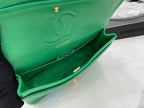 CHL -  Chevron Mini Rectangular Classic Flap Green Bag For Women 20.5LO/8in