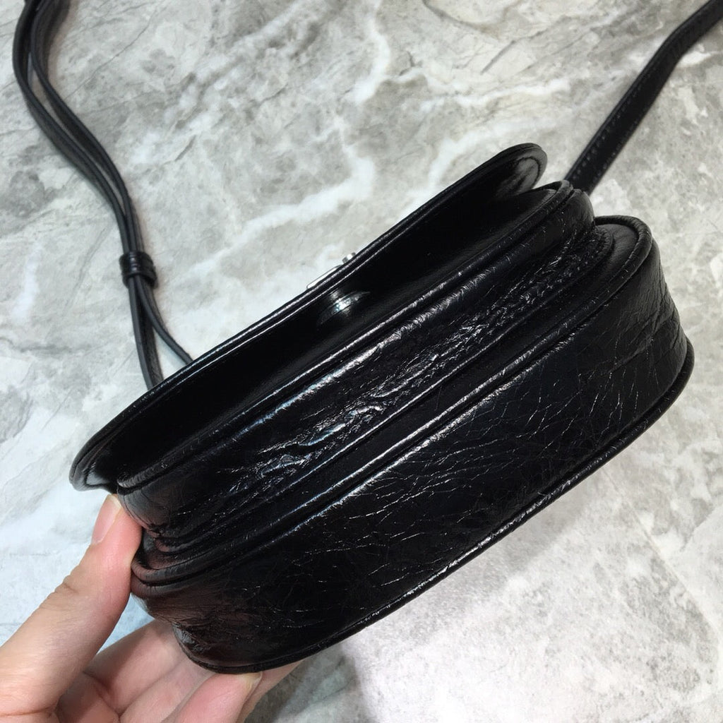 BLN-Ciaga Leader Soft Round Cross Bag In Black, For Women,  Bags 6.3in/16LO