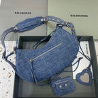 BLN-Ciaga Le Cagole XS Shoulder Bag In Blue Washed, For Women,  Bags 13in/33LO