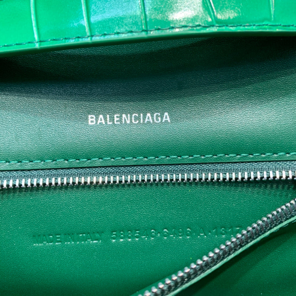 BLN-Ciaga Hourglass Handbag In Green, For Women,  Bags 9.8in/25LO