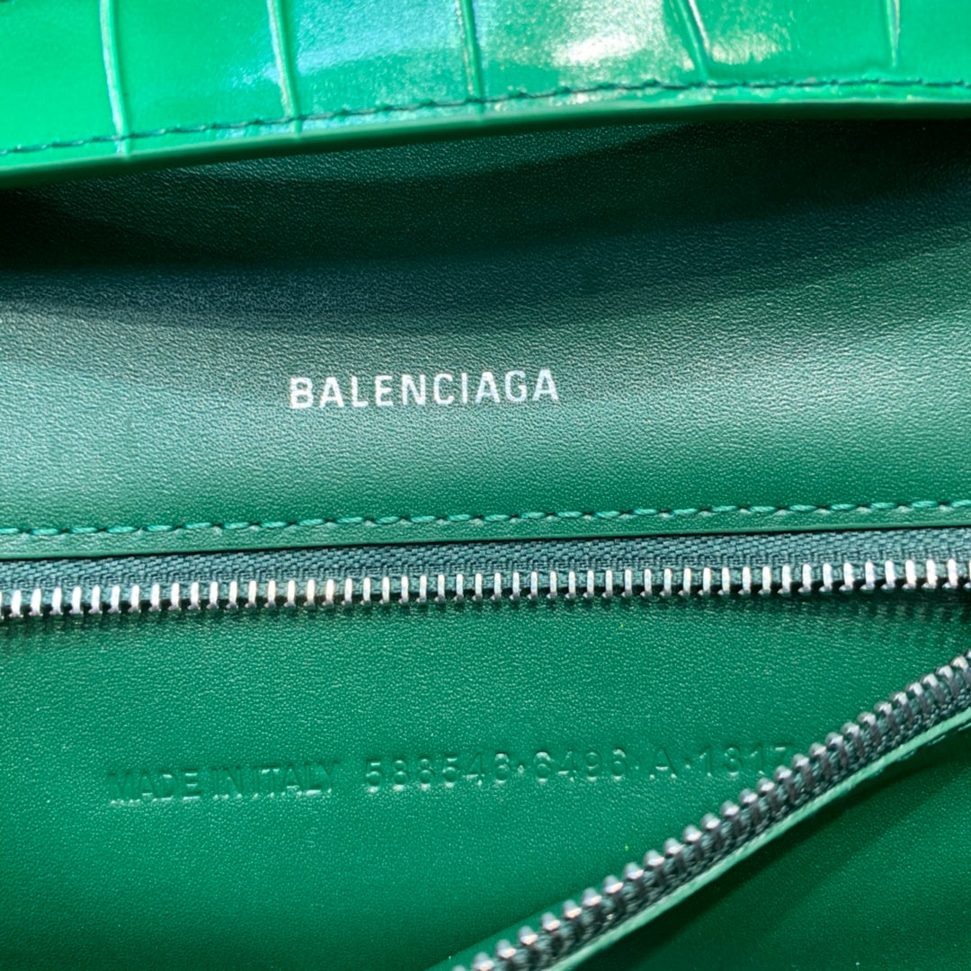 BLN-Ciaga Hourglass Handbag In Green, For Women,  Bags 9.8in/25LO