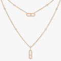 MOVE UNO 2 RANGS PAVED NECKLACE