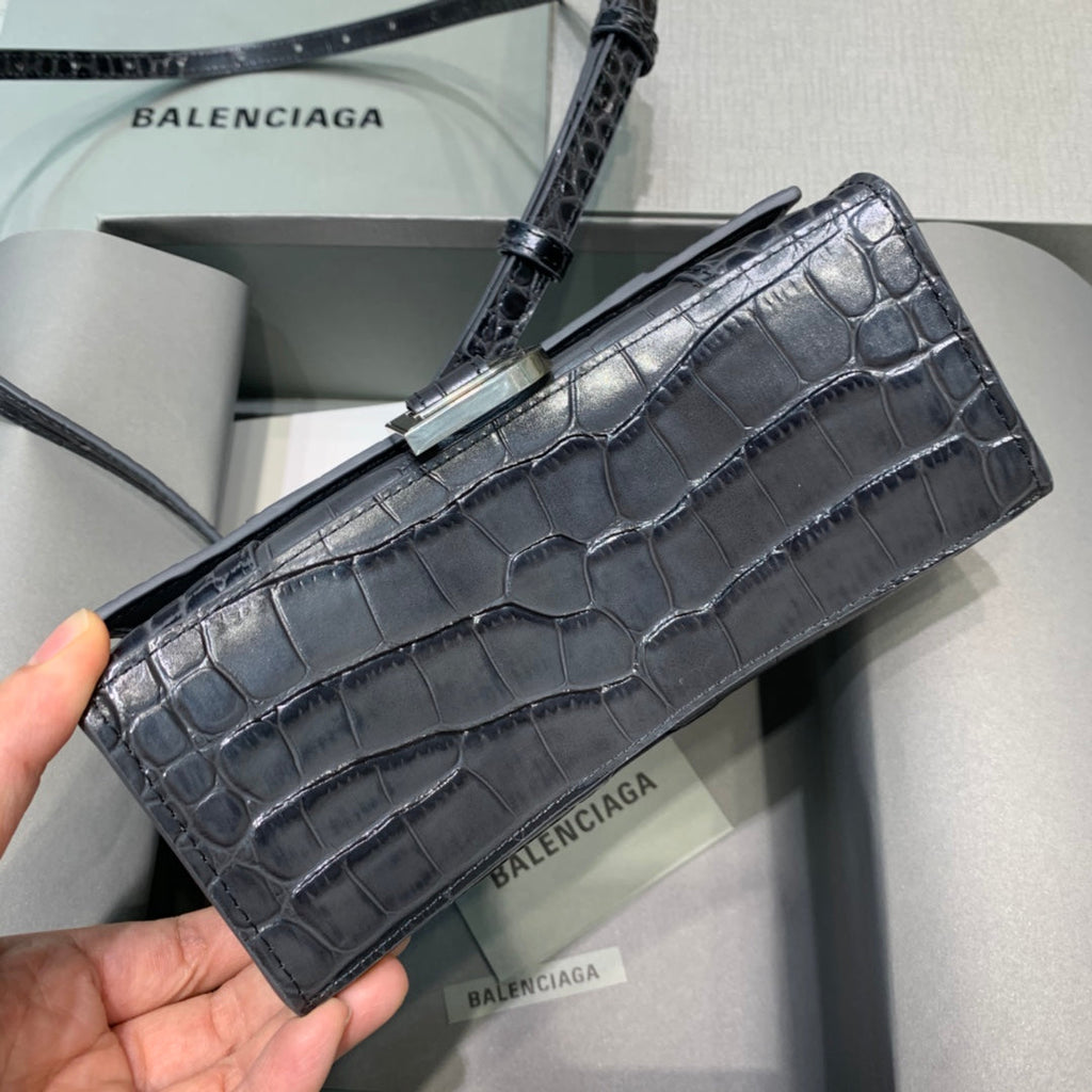 BLN-Ciaga Hourglass XS Handbag In Dark Grey, For Women,  Bags 7.4in/19LO 5935461LR6Y1309