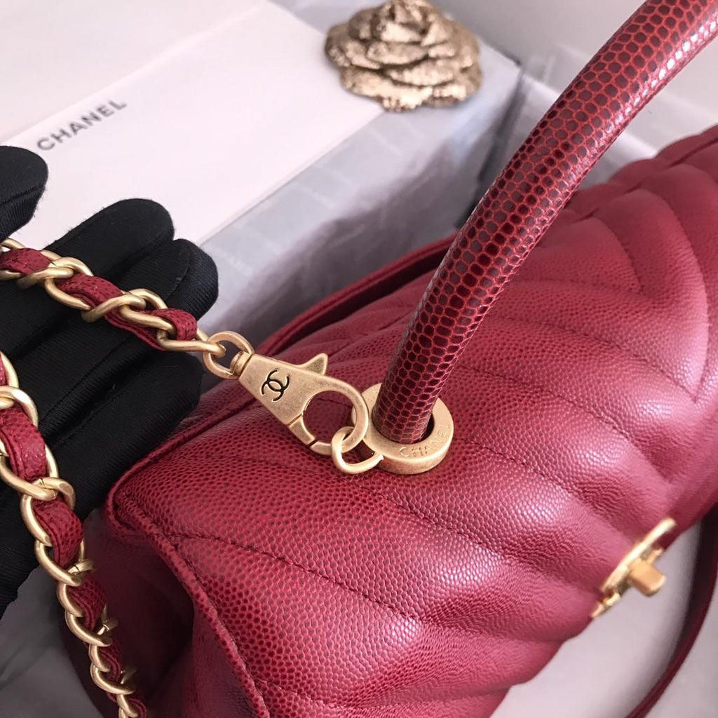 CHL - Handbag With Top Handle Red For Women 11in/28LO