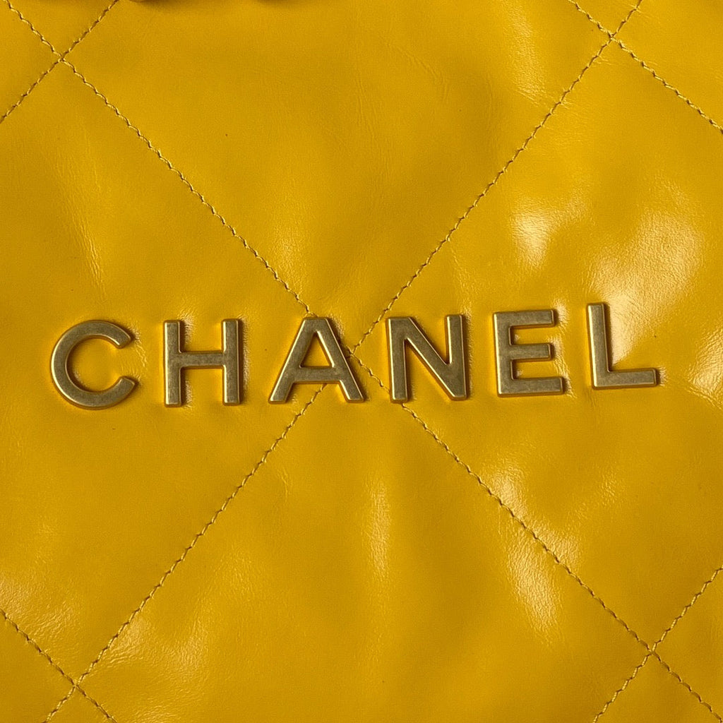 CHL -  22 Handbag Gold Hardware Shiny Yellow For Women Handbags, Shoulder Bags 16.5in/38LO AS3261