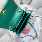 CHL -  Flap Bag Gold Hardware Green For Women Handbags, Shoulder Bags 7.9in/20LO AS3366