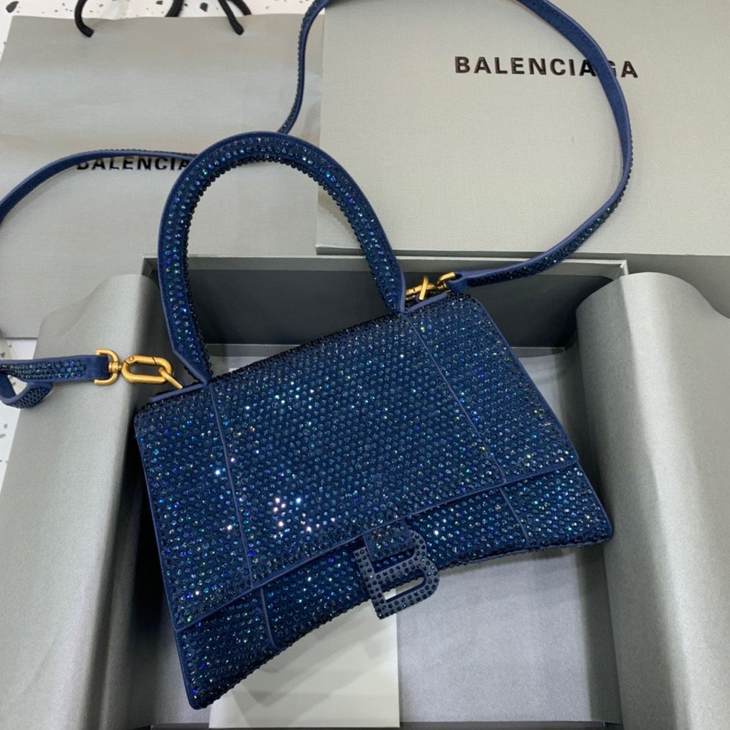 BLN-Ciaga Hourglass Small Handbag In Dark Blue, For Women,  Bags 9in/23LO