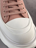 Alex - McQueen Tread Slick Lace Up Cotton Brown For Men