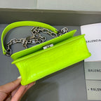 BLN-Ciaga Gossip Small On Chain Shoulder Bag Green Neon, For Women,  Bags 7.4in/19LO