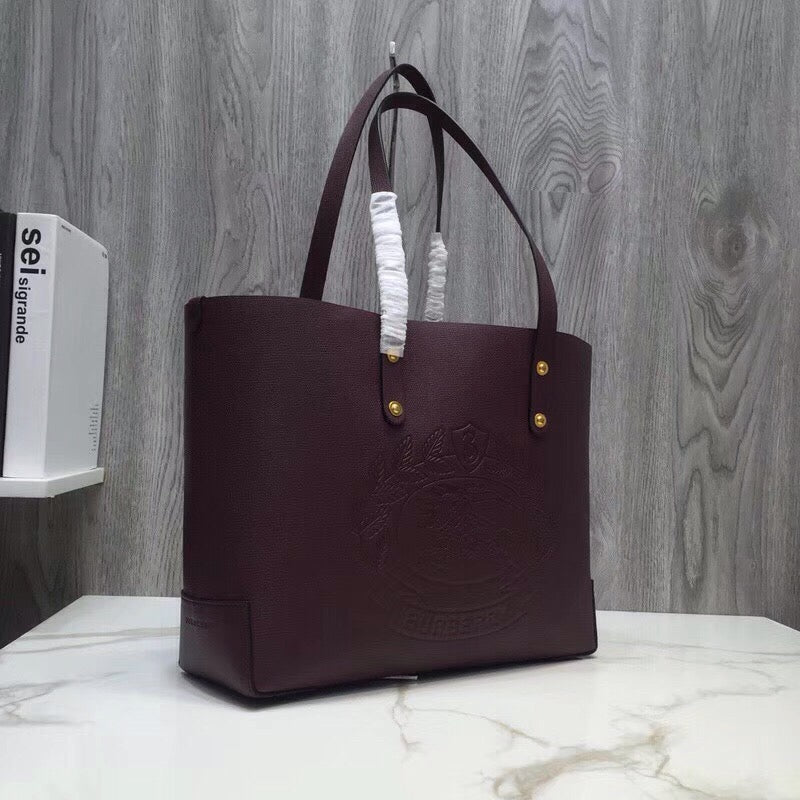 B-Berry - BB  Small Embossed Crest Tote Purple For Women, Bags 13.8in/35LO