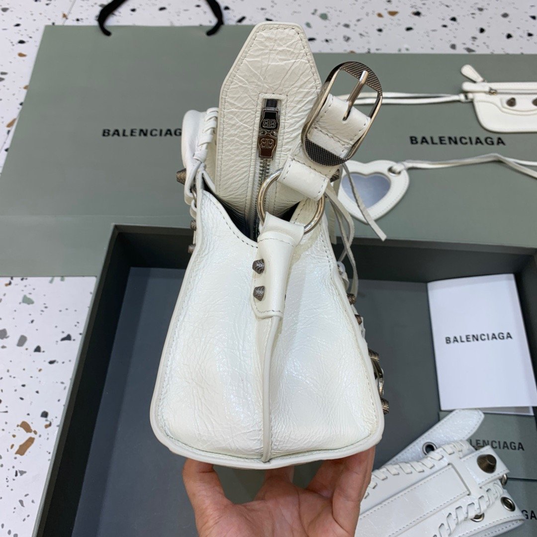 BLN-Ciaga Neo Cagole XS Handbag In White , For Women,  Bags 10.2in/26LO 700940210B09104
