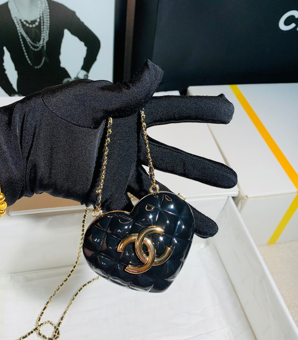 CHL - Long Necklace Bag Black For Women Bags 3in/7.6LO