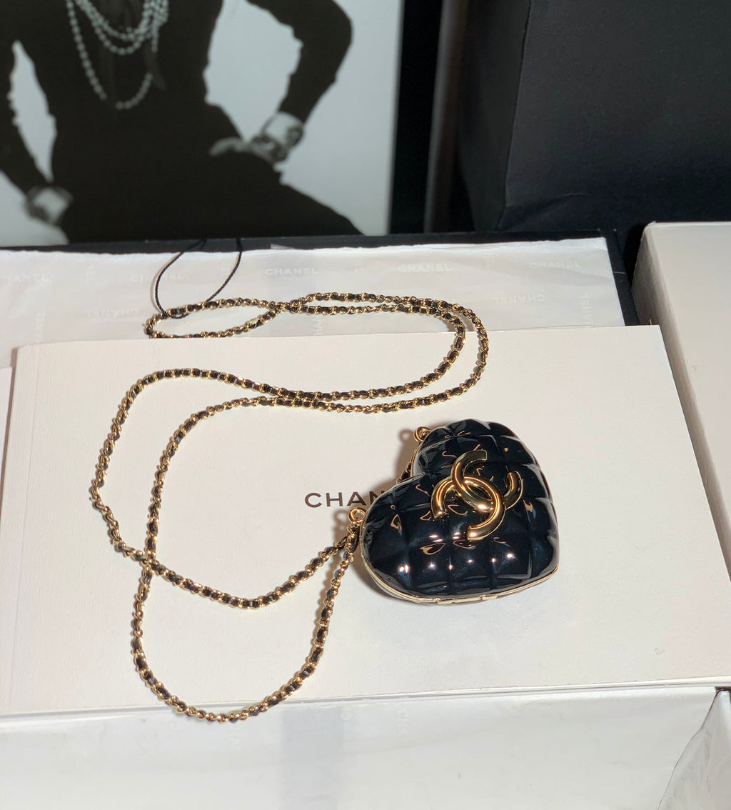 CHL - Long Necklace Bag Black For Women Bags 3in/7.6LO