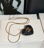 CHL - Long Necklace Bag Black For Women Bags 3in/7.6LO