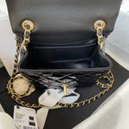 CHL - Mini Flap Bag Light Black For Women Bags 6.7in/17LO AS3648 B09577 94305
