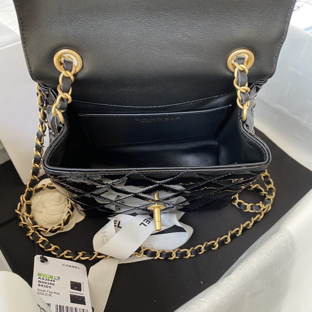 CHL - Mini Flap Bag Light Black For Women Bags 6.7in/17LO AS3648 B09577 94305