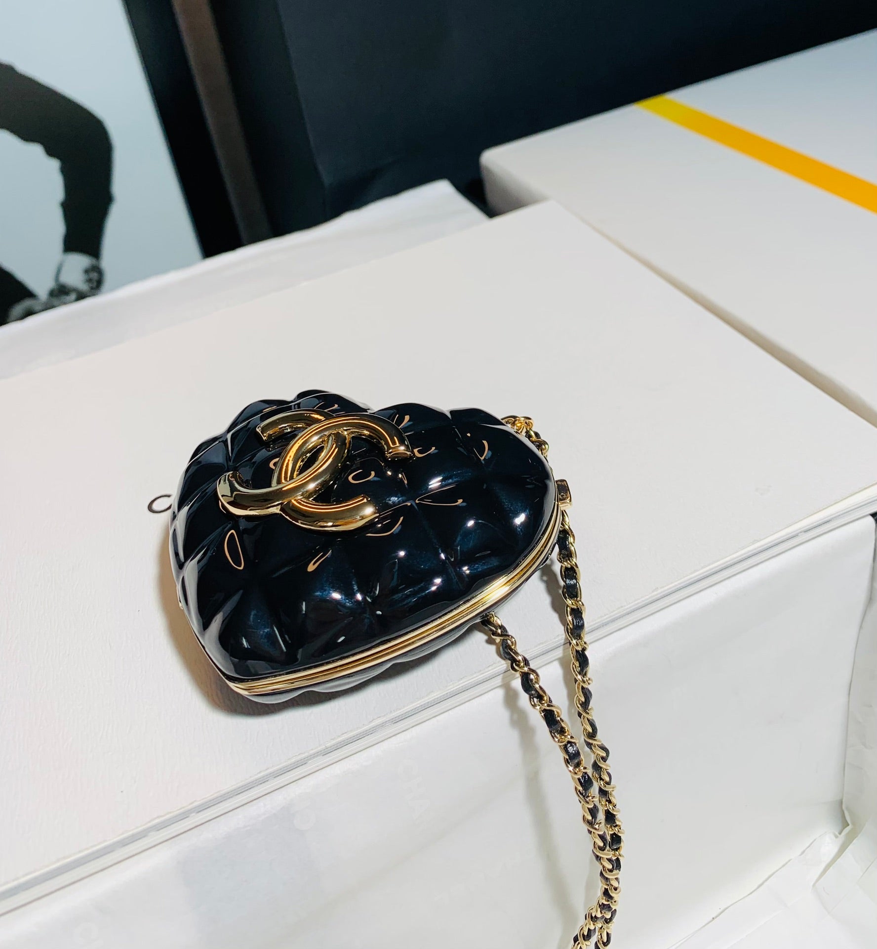 CHL - Long Necklace Bag Black For Women Bags 3in/7.6LO