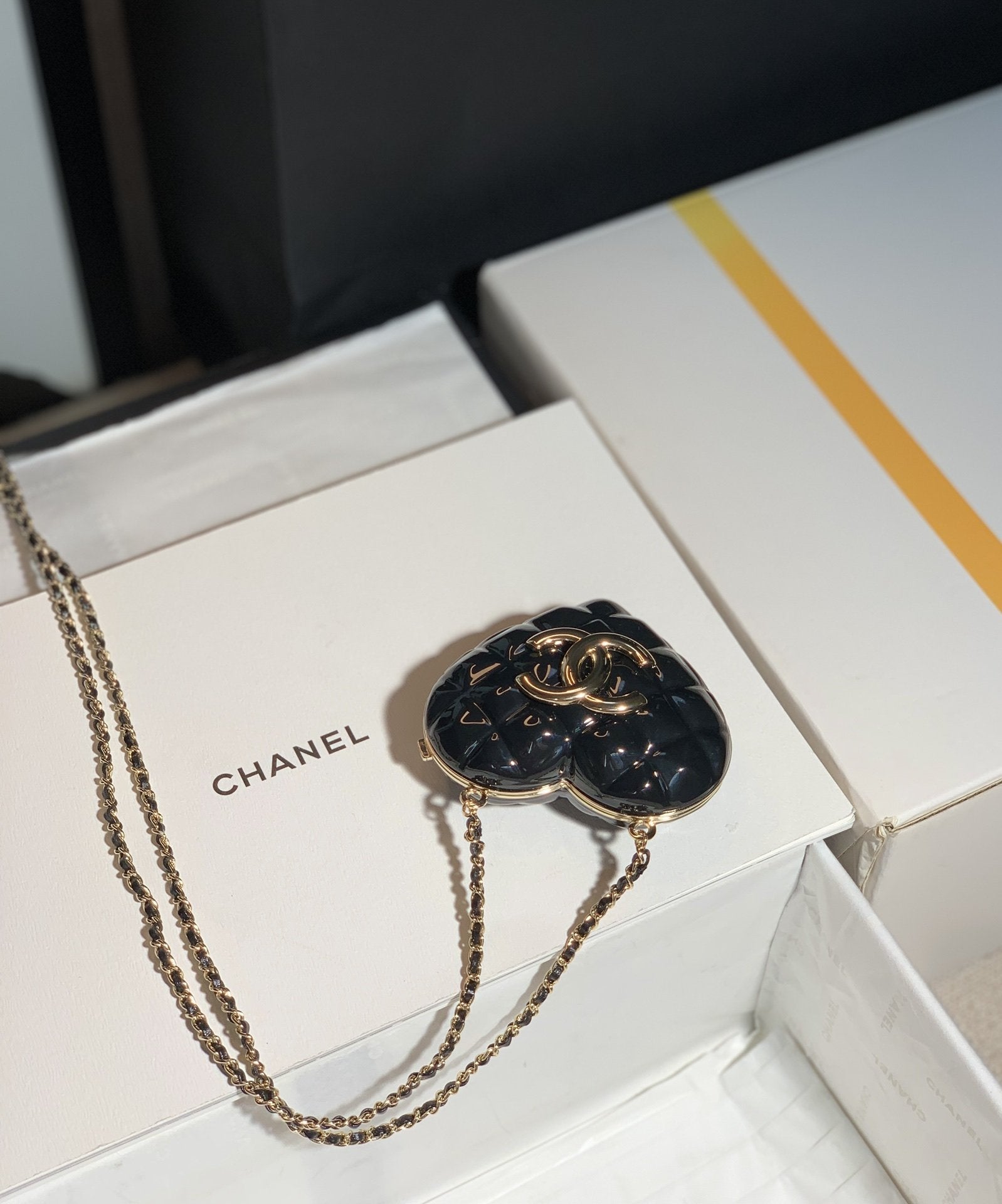 CHL - Long Necklace Bag Black For Women Bags 3in/7.6LO