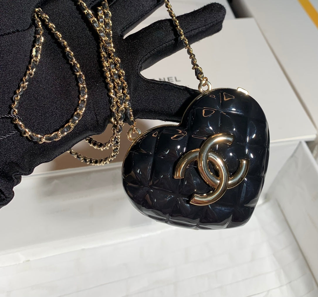 CHL - Long Necklace Bag Black For Women Bags 3in/7.6LO